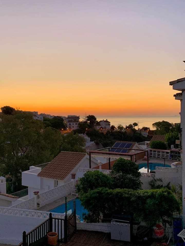 La Villa Escondida 1 Precioso Estudio Vista Al Mar Málaga Esterno foto